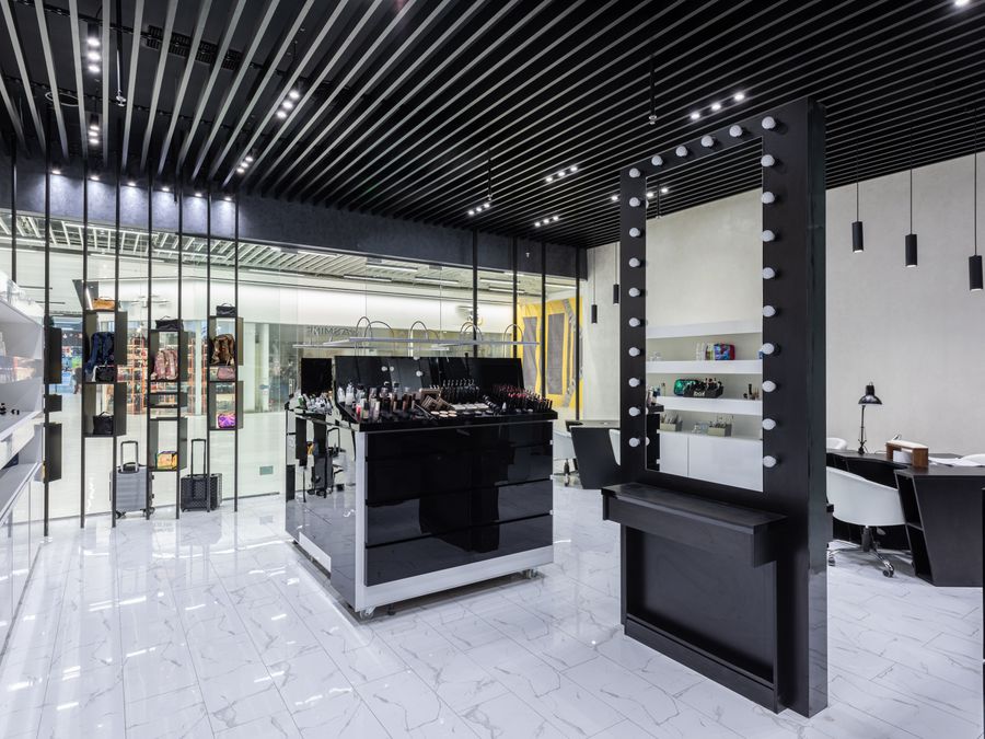 Retail fit-out with new LED track lighting and dedicated circuits